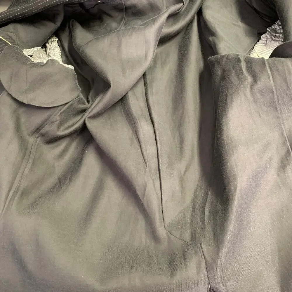 RAG & BONE Size 40 Black Grey Pinstripe Wool Single Breasted Sport Coat